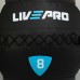 М"яч набивний медичний для кросфіту LiveUp 8кг, чорний-сірий, код: LP8100-8