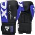 Боксерські рукавиці RDX F4 Boxing Sparring Gloves Hook&Loop 16 унцій, синій-чорний, код: BGR-F4U-16OZ