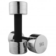 Гантель хромована FitGo гриф-неопреновий захист 1x5 кг, код: 80019-5-WS