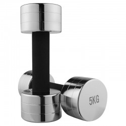 Гантель хромована FitGo гриф-неопреновий захист 1x5 кг, код: 80019-5-WS