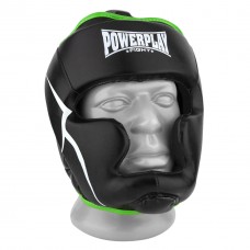 Боксерський шолом тренувальний PowerPlay M чорно-зелений, код: PP_3100_M_Black/Green