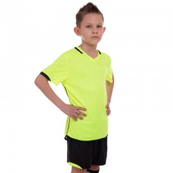 Форма футбольна дитяча PlayGame Lingo розмір 32, ріст 145-155, салатовий-чорний, код: LD-5025T_32LGBK-S52