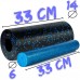 Масажний ролик (роллер) гладкий PowerPlay 2 in 1 EPP Foam Roller 330x140 мм, чорний-синій, код: PP_4348_Blue_(33x14)