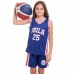 Форма баскетбольна підліткова PlayGame NB-Sport NBA Phila 25 2XL (16-18 років), рост 160-165см, синій-білий, код: BA-0927_2XLBLW