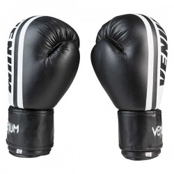 Боксерські рукавички Venum 12oz, чорний, код: VM19-12BL-WS