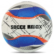 М"яч футбольний Soccermax №5 PU, білий-синій, код: FB-4212