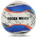 М"яч футбольний Soccermax №5 PU, білий-синій, код: FB-4212