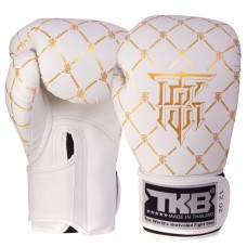Рукавички боксерські Top King Chain шкіряні 8 унцій, білий-золотий, код: TKBGCH_8WG-S52