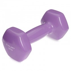 Гантель для фітнесу Zelart з вініловим покриттям 1х2 кг, фиолетовый, код: TA-2777-2_V-S52 Гантель для фітнесу Zelart з вініловим покриттям 1х2 кг, фиолетовый, код: TA-2777-2_V-S52