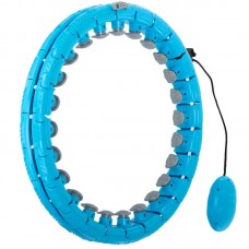 Обруч для схуднення регульований масажний з обтяжувачем FitGo блакитний, код: FI-0766_N