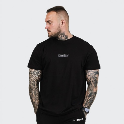 Футболка чоловіча GymBeam FIT Black XXL, чорний, код: 120016-GB