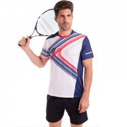 Форма для великого тенісу чоловіча Lingo 4XL, зріст 185-190, білий-синій, код: LD-1837A_4XLWBL