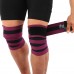 Колінні бинти для присідань Ezous Bundled Kneecap 2 шт, чорний-фіолетовий, код: A-10-S52