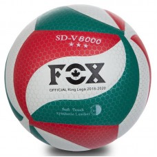 М"яч волейбольний Fox №5, білий-зелений-червоний, код: SD-V8000_WGR