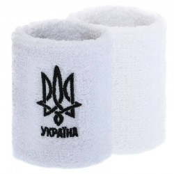 Напульсник спортивний махровий FitGo Україна 1шт, білий, код: BC-9273_W