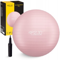 М"яч для фітнесу (фітбол) 4Fizjo 75 см Anti-Burst Pink, код: P-5907739317407