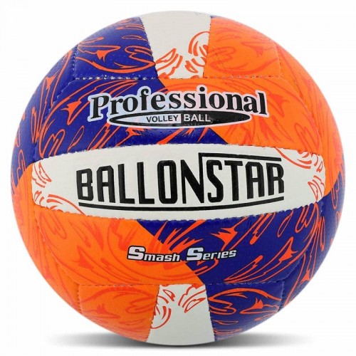М"яч волейбольний Ballonstar №5 PU, білий-помаранчевий-синій, код: VB-4070-ORBL
