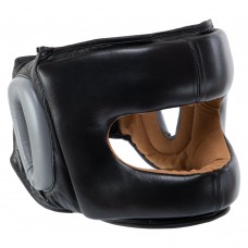 Шолом боксерський з бампером шкіряний Fistrage L, чорний, код: VL-8480_LBK