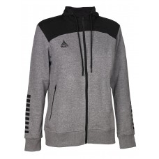 Толстовка жіноча Select Oxford Zip Hoodie L, сірий-чорний, код: 5703543284061