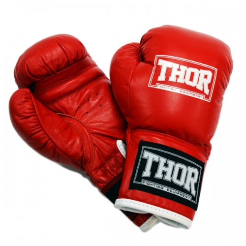 Рукавички боксерські Thor Junior 8oz, червоний, код: 513(Leather) RED 8 oz.