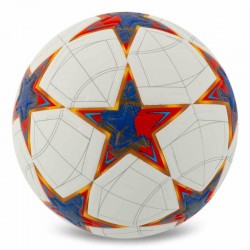 М"яч футбольний Stars PU №5, білий-червоний, код: FB-7586_R