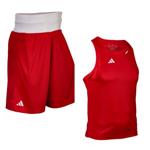 Боксерська форма Adidas Olympic 2024, розмір XXL, червоний, код: 15571-1156