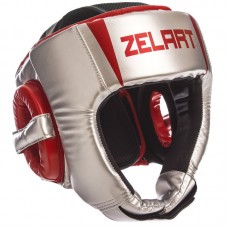 Шолом боксерський відкритий Zelart L срібний-червоний, код: BO-1324_LGR-S52