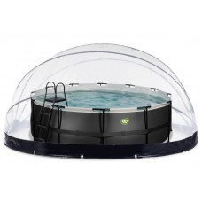 Каркасний басейн Exit "Чорна шкіра" з накриттям + пісочний фільтр, 427x122 см, код: 30.27.14.20 Н Каркасний басейн Exit "Чорна шкіра" з накриттям + пісочний фільтр, 427x122 см, код: 30.27.14.20 Н