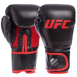 Рукавички боксерські UFC Myau Thai Style на липучці 10oz, чорні, код: UHK-75125-S52