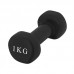Гантелі вінілові PowerPlay 2х1 кг, чорний, код: PP_4121_2*1kg
