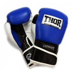 Рукавиці боксерські Thor Ultimate 14oz шкіра, код: 551/03 (Leather) B/B/W 14 oz.