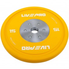 Бамперний диск гумовий LiveUp ø50.5мм, 15кг, жовтий, код: LP8335-15