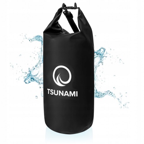 Гермомішок Tsunami Dry Pack 20 л водозахисний, чорний, код: P-5905973400015