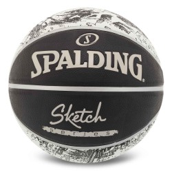 М"яч баскетбольний гумовий Spalding Sketch №7, чорний, код: 84447Y-S52