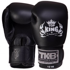 Рукавички боксерські Top King Ultimate Air шкіряні 8 унцій, чорний, код: TKBGAV_8BK-S52
