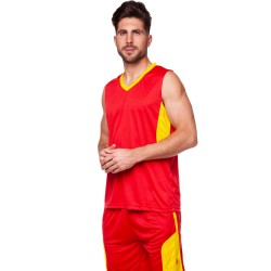 Форма баскетбольна чоловіча PlayGame Lingo Star 5XL (ріст 185-190), червоний-жовтий, код: LD-8093_5XLRY
