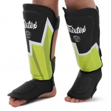 Захист гомілки та стопи для єдиноборств Fairtex, розмір M, чорний-салатовий, код: BO-9486_MBKLG Захист гомілки та стопи для єдиноборств Fairtex, розмір M, чорний-салатовий, код: BO-9486_MBKLG