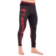 Компресійні штани тайтси чоловічі Venum Logos L, зріст 170-175, чорний-червоний, код: CO-8221_LBKR