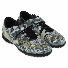 Сороконіжки футбольні дитячі Zhenzu розмір 34, чорний-сірий, код: 761-2-2_34