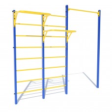 Шведська стінка подвійна Miros з двома турниками, код: DIO637