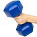 Гантель для фітнесу Zelart з PE покриттям 1х5 кг, синій, код: TA-4758-5