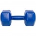 Гантель для фітнесу Zelart з PE покриттям 1х5 кг, синій, код: TA-4758-5