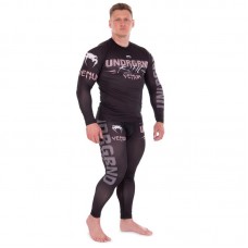 Комплект компресійний чоловічий (лонгслів та штани) Venum Undrgbnd L (50-52), чорний, код: 9510-9610_LBK