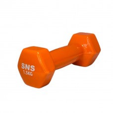 Гантель вінілова SNS 1х1,5 кг, помаранчевий, код: 12677-SNS