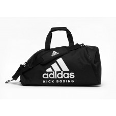 Сумка-рюкзак (2 в 1) Adidas M 620х310х310 мм з білим логотипом KickBoxing, чорний, код: 15671-679