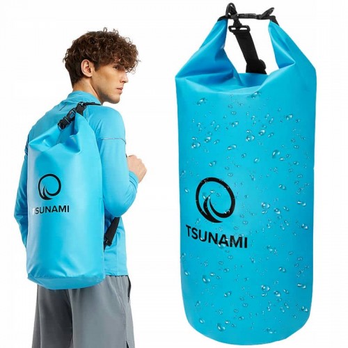 Гермомішок Tsunami Dry Pack 30 л водозахисний, блакитний, код: P-5907739313270 Гермомішок Tsunami Dry Pack 30 л водозахисний, блакитний, код: P-5907739313270