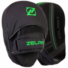 Лапа вигнута для боксу та єдиноборств Zelart 24x18,5x5см 1шт чорний-салатовий, код: VL-3093-S52