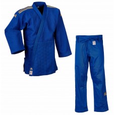 Кімоно для дзюдо Adidas Champion II з ліцензією IJF, розмір 195, синій, код: 15621-635