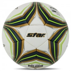 М'яч футбольний Star All New Polaris 3000 FIFA №5 PU, білий-салатовий, код: SB145FTB_WLG
