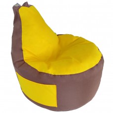Крісло груша з кишенею Tia-Sport Люкскомфорт, оксфорд, 900х800 мм, жовто-коричневий, код: sm-0430-9